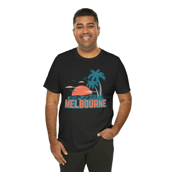 Melbourne, Florida T-Shirt - Retro Palm Tree & Beach Unisex Melbourne Shirt