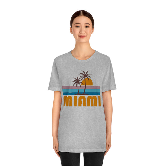 Miami, Florida T-Shirt - Retro Palm Tree Unisex Miami Shirt