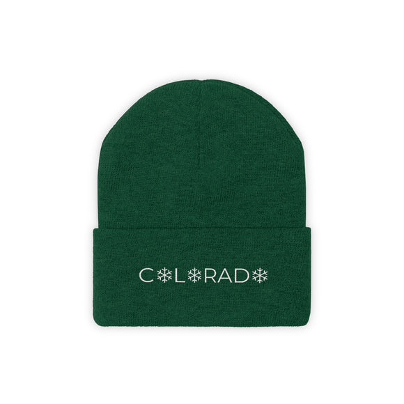Colorado Beanie - Adult Embroidered Colorado Flag Knit Hat