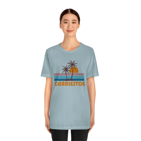 Charleston, South Carolina T-Shirt - Retro Palm Tree Unisex Charleston Shirt