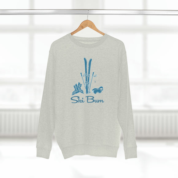 Premium Ski Bum Crewneck Sweatshirt - Retro Unisex Sweatshirt