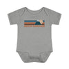 North Carolina Baby Bodysuit - Retro Mountain North Carolina Baby Bodysuit