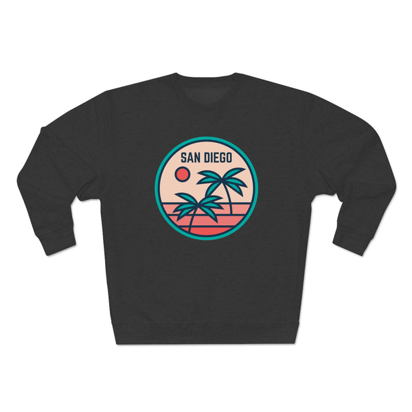 Premium San Diego, California Crewneck Sweatshirt - Retro Unisex Sweatshirt