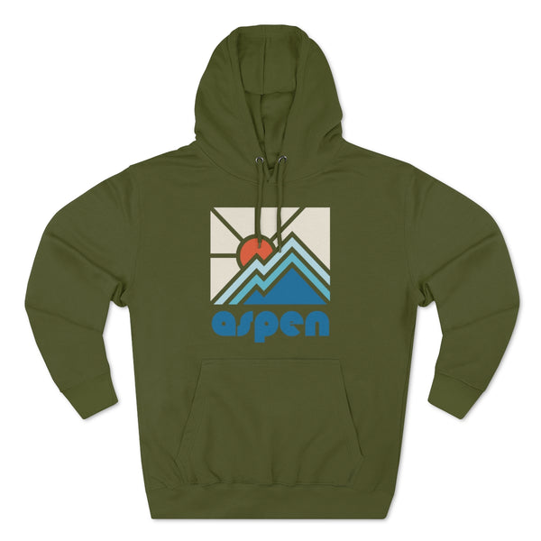 Premium Aspen, Colorado Hoodie - Min Mountain Unisex Sweatshirt