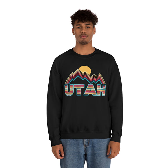 Utah Sweatshirt Mountain - Retro Unisex Mountain