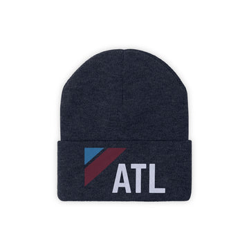 Buy true-navy Atlanta, Georgia Beanie - Adult Embroidered Retro Atlanta Knit Hat