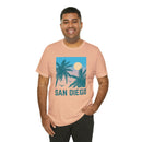 San Diego, California T-Shirt - Retro Palm Tree & Beach Unisex San Diego Shirt-44