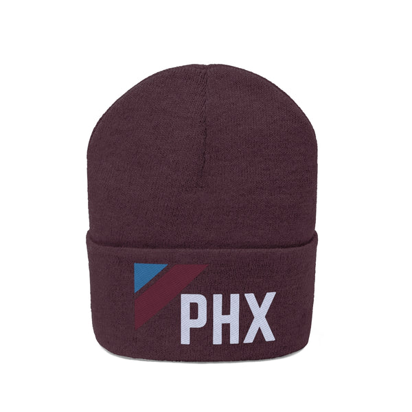 Phoenix, Arizona Beanie - Adult Embroidered Retro Phoenix Knit Hat