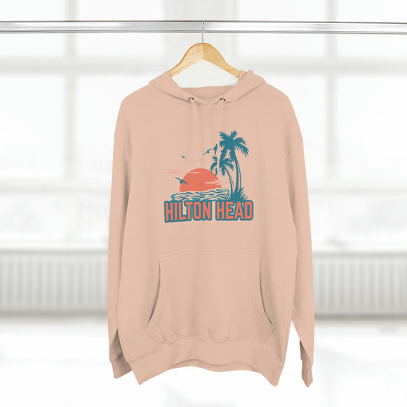 Premium Hilton Head, South Carolina Hoodie - Palm Tree Unisex Sweatshirt