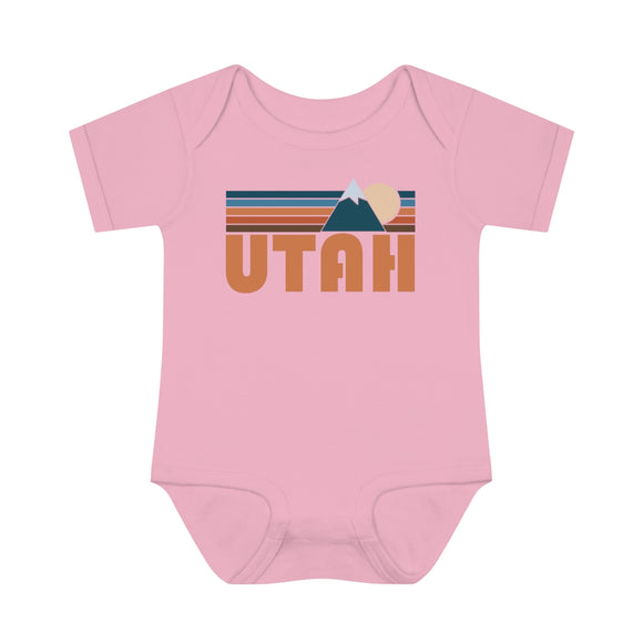 Utah Baby Bodysuit - Retro Mountain Utah Baby Bodysuit