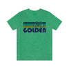 Golden T-Shirt - Retro Mountain Bike Adult Unisex Golden, Colorado T Shirt