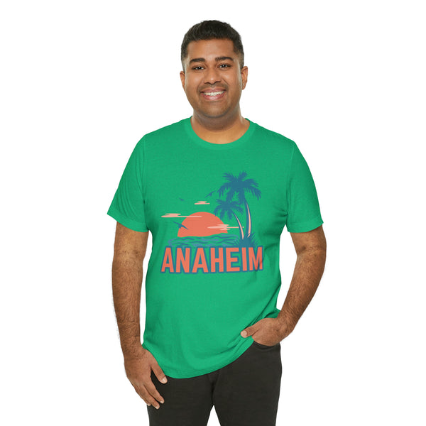 Anaheim, California T-Shirt - Retro Palm Tree & Beach Unisex Anaheim Shirt