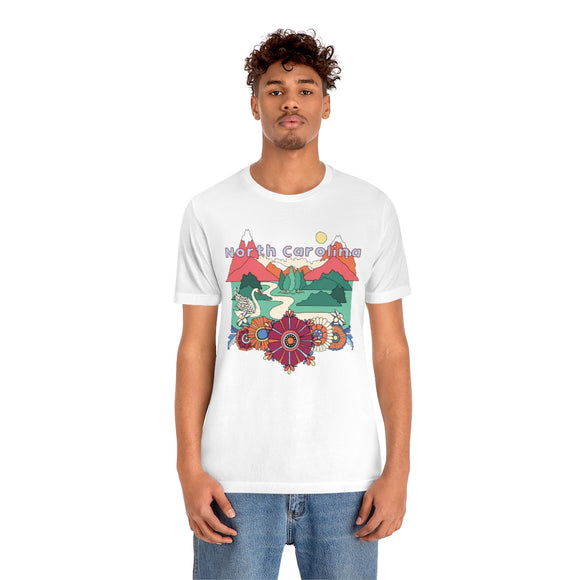North Carolina Shirt, North Carolina Retro T-Shirt, Hippie Style North Carolina tee, North Carolina Mountain Shirt