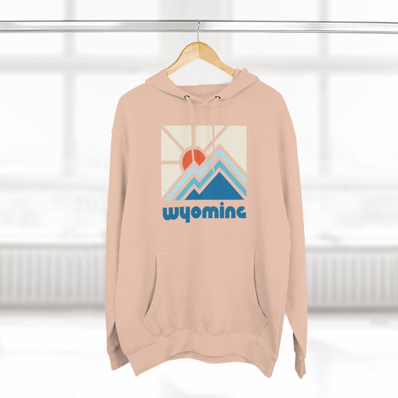 Premium Wyoming Hoodie - Min Mountain Unisex Sweatshirt