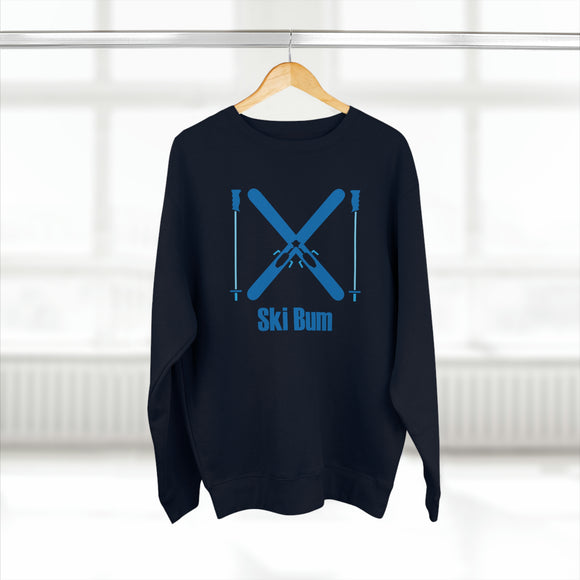 Premium Ski Bum Crewneck Sweatshirt - Retro Unisex Sweatshirt