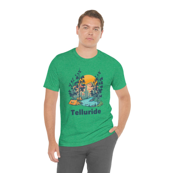 Telluride, Colorado T-Shirt - Mountain Illustration Unisex Telluride Shirt