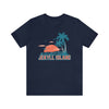 Jekyll Island, Georgia T-Shirt - Retro Palm Tree & Beach Unisex Jekyll Island Shirt