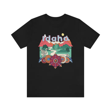 Buy black Idaho T-Shirt - Retro Mountain / Hippie Style Idaho Shirt