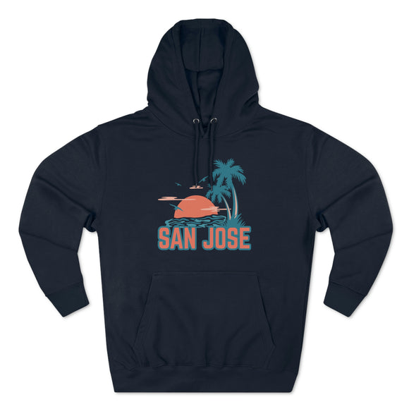 Premium San Jose, California Hoodie - Palm Tree Unisex Sweatshirt