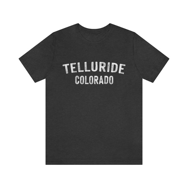 Telluride, Colorado Shirt - Paint Text Unisex Telluride T-Shirt