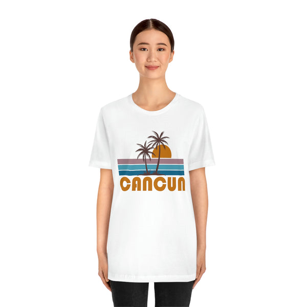 Cancun, Mexico T-Shirt - Retro Palm Tree Unisex Cancun Shirt