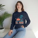 Del Mar, California Sweatshirt - Unisex Retro Palm Tree Crewneck Del Mar Sweatshirt-34