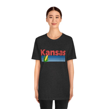 Kansas T-Shirt - Retro Corn Unisex Kansas Shirt - 0