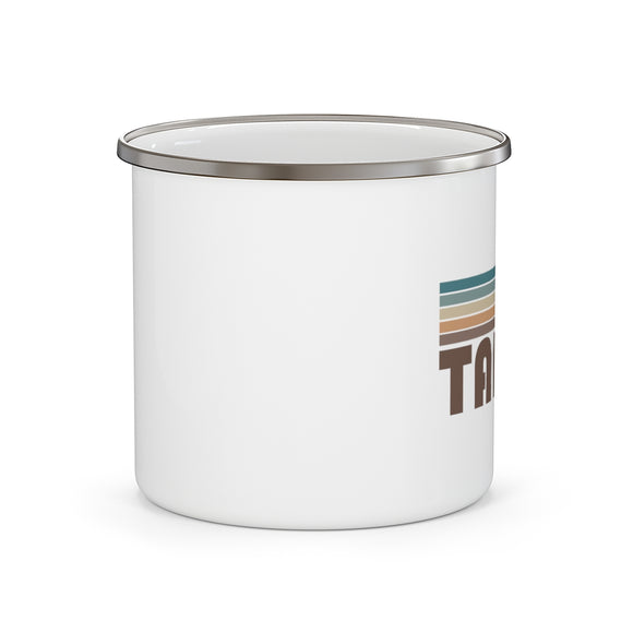 Tahoe, California Camp Mug - Retro Enamel Camping Tahoe Mug