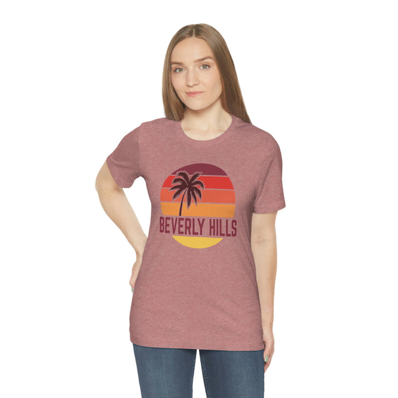 Beverly Hills, California T-Shirt - Retro Palm Tree Unisex Beverly Hills Shirt