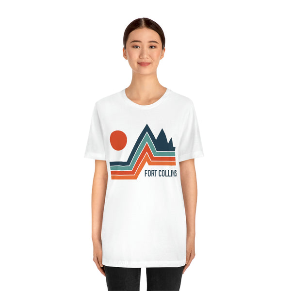 Fort Collins, Colorado T-Shirt - Retro Mountain Unisex Fort Collins Shirt