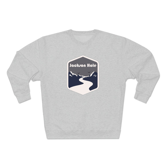 Premium Jackson Hole, Wyoming Crewneck Sweatshirt - Retro Unisex Sweatshirt