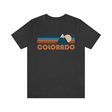 Buy dark-grey-heather Colorado T-Shirt - Retro Mountain Unisex Colorado Shirt
