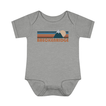 Buy heather Breckenridge Baby Bodysuit - Retro Mountain Breckenridge, Colorado Baby Bodysuit