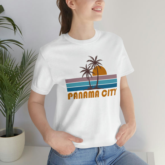 Panama City, Florida T-Shirt - Retro Palm Tree Unisex Panama City Shirt