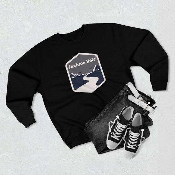Premium Jackson Hole, Wyoming Crewneck Sweatshirt - Retro Unisex Sweatshirt