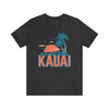 Kauai, Hawaii T-Shirt - Retro Palm Tree & Beach Unisex Kauai Shirt