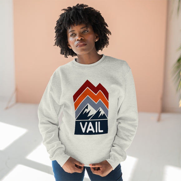 Premium Vail Sweatshirt - Retro Unisex Premium Crewneck Vail, Colorado Sweatshirt