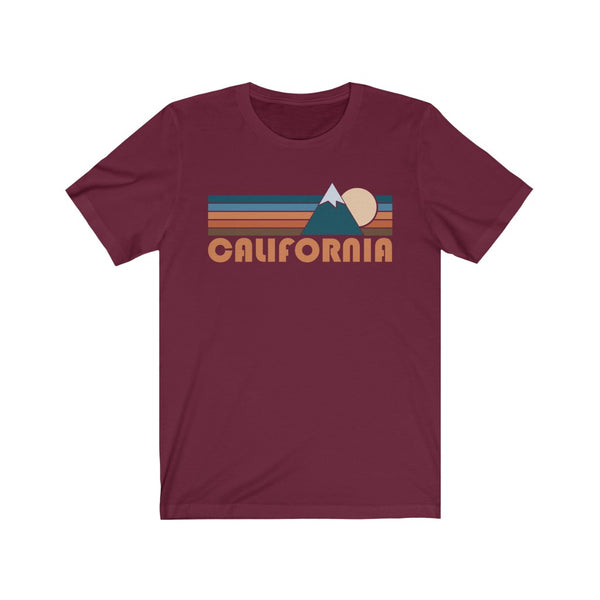 California T-Shirt - Retro Mountain Adult Unisex California T Shirt