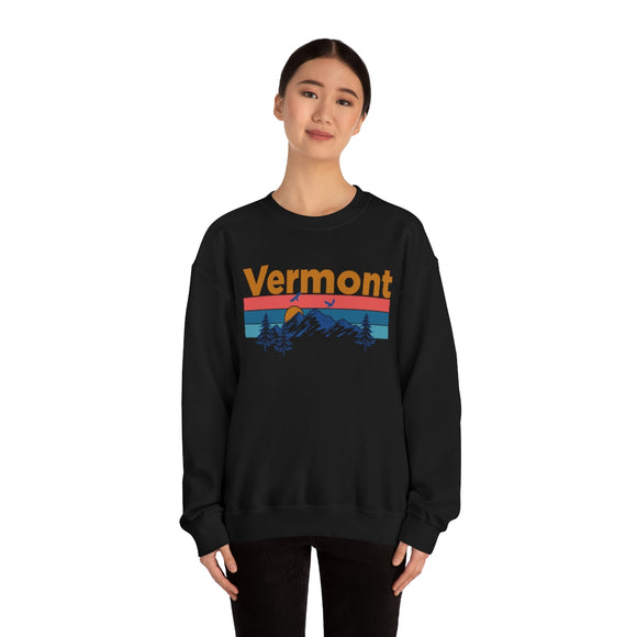 Vermont Sweatshirt - Mountain & Birds Unisex