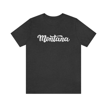 Buy dark-grey-heather Montana T-Shirt - Hand Lettered Unisex Montana Shirt
