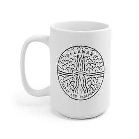 Delaware Mug - State Design White Ceramic Delaware Mug (11oz & 15oz)