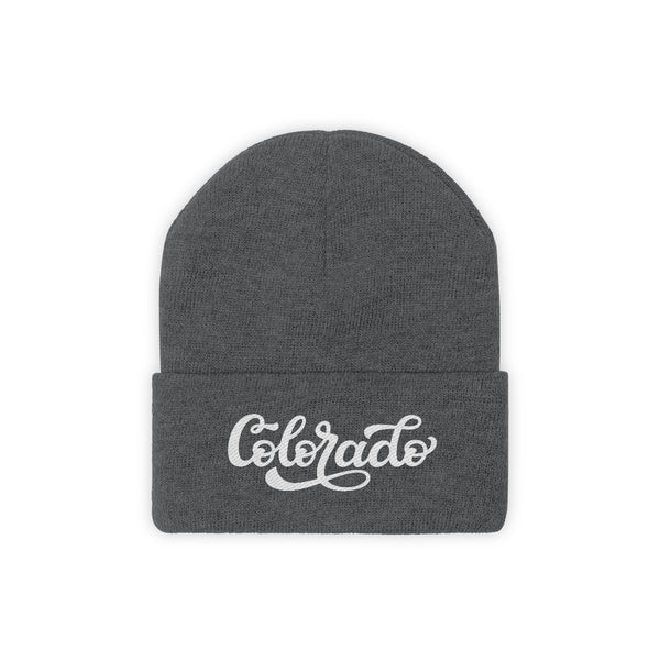 Colorado Beanie - Adult Hand Lettered Embroidered Colorado Knit Hat