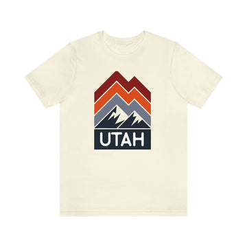 Buy natural Utah T-Shirt - Retro Mountain Unisex Utah Shirt - Chevron Peaks