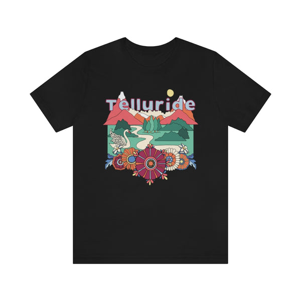 Telluride T-Shirt - Retro Mountain / Hippie Style Telluride, Colorado Shirt