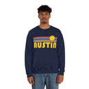 Austin, Texas Sweatshirt - Retro Sunset Unisex-27