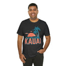 Kauai, Hawaii T-Shirt - Retro Palm Tree & Beach Unisex Kauai Shirt-80