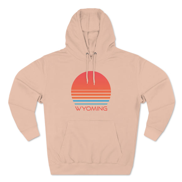 Premium Wyoming Hoodie - Retro 80s Unisex Sweatshirt