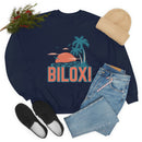 Biloxi, Mississippi Sweatshirt - Unisex Retro Palm Tree Crewneck Biloxi Sweatshirt-8