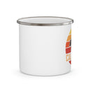California Camp Mug - Retro Bear Enamel Campfire California Mug-2