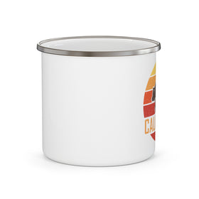 California Camp Mug - Retro Bear Enamel Campfire California Mug - 0